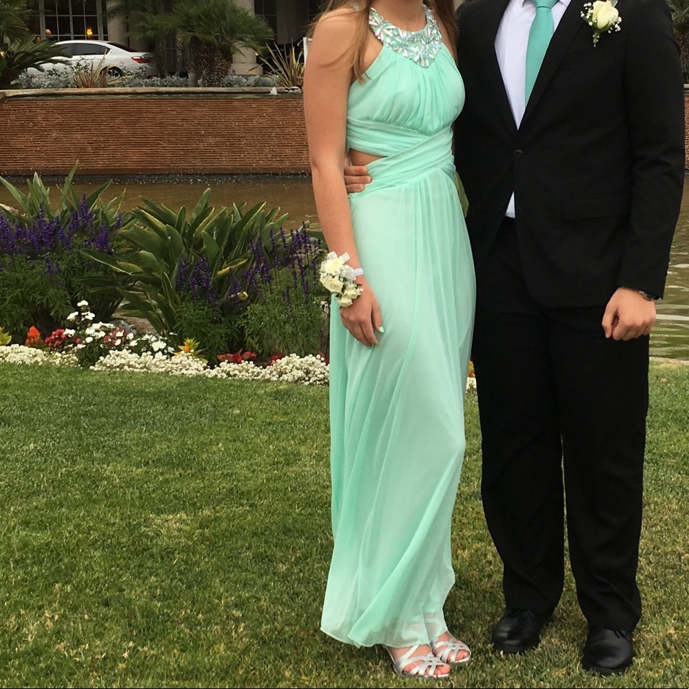 Seafoam Green Prom Dress